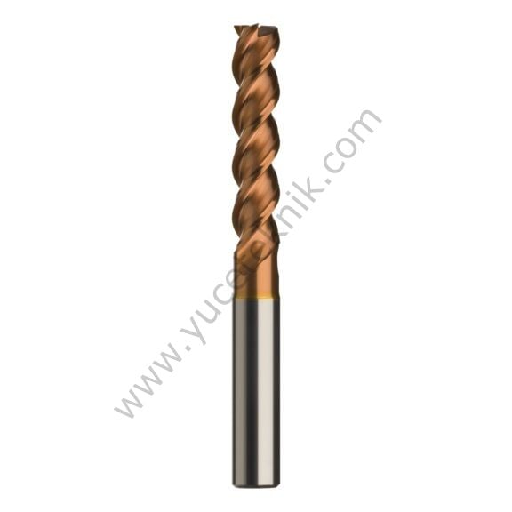 4 Ağızlı Uzun Karbür Parmak Freze Düz (55 HRC)