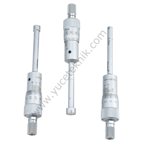 Mekanik 3 Ayaklı İç Çap Mikrometre Seti