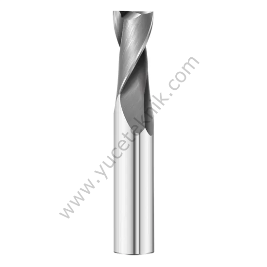 2 Ağızlı Ekstra Uzun Karbür Parmak Freze Düz (55 HRC)