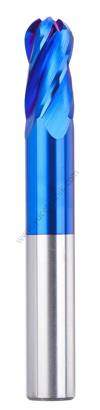 4 Ağızlı Ultraplus Ekstra Uzun Karbür Parmak Freze Küre (65 HRC)